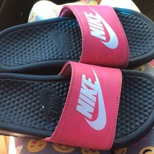 Pink Nike Slides
